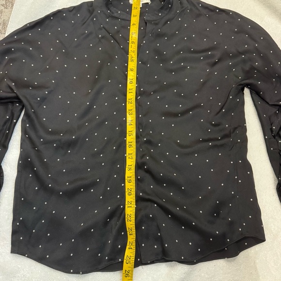 Vince Black Blouse with White Dots quiet luxury - Picture 7 of 8